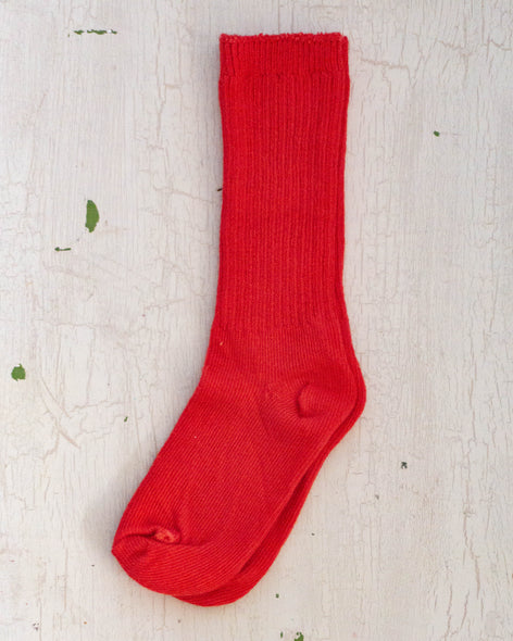 socks - cotton shocking red