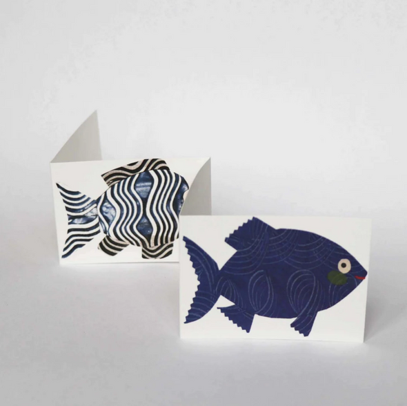 greeting card - fish concertina