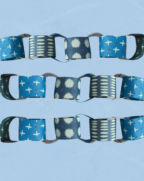 East end press recycled paper chain kit in blue 