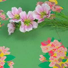 pink blossom garland