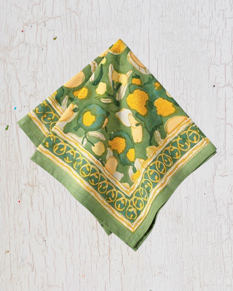 napkins - yellow & green fruit (set of two)