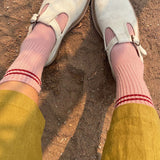 socks - boyfriend - vintage pink