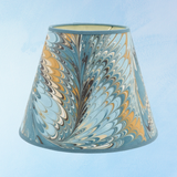 lampshade - hand marbled - 10" nila feathers