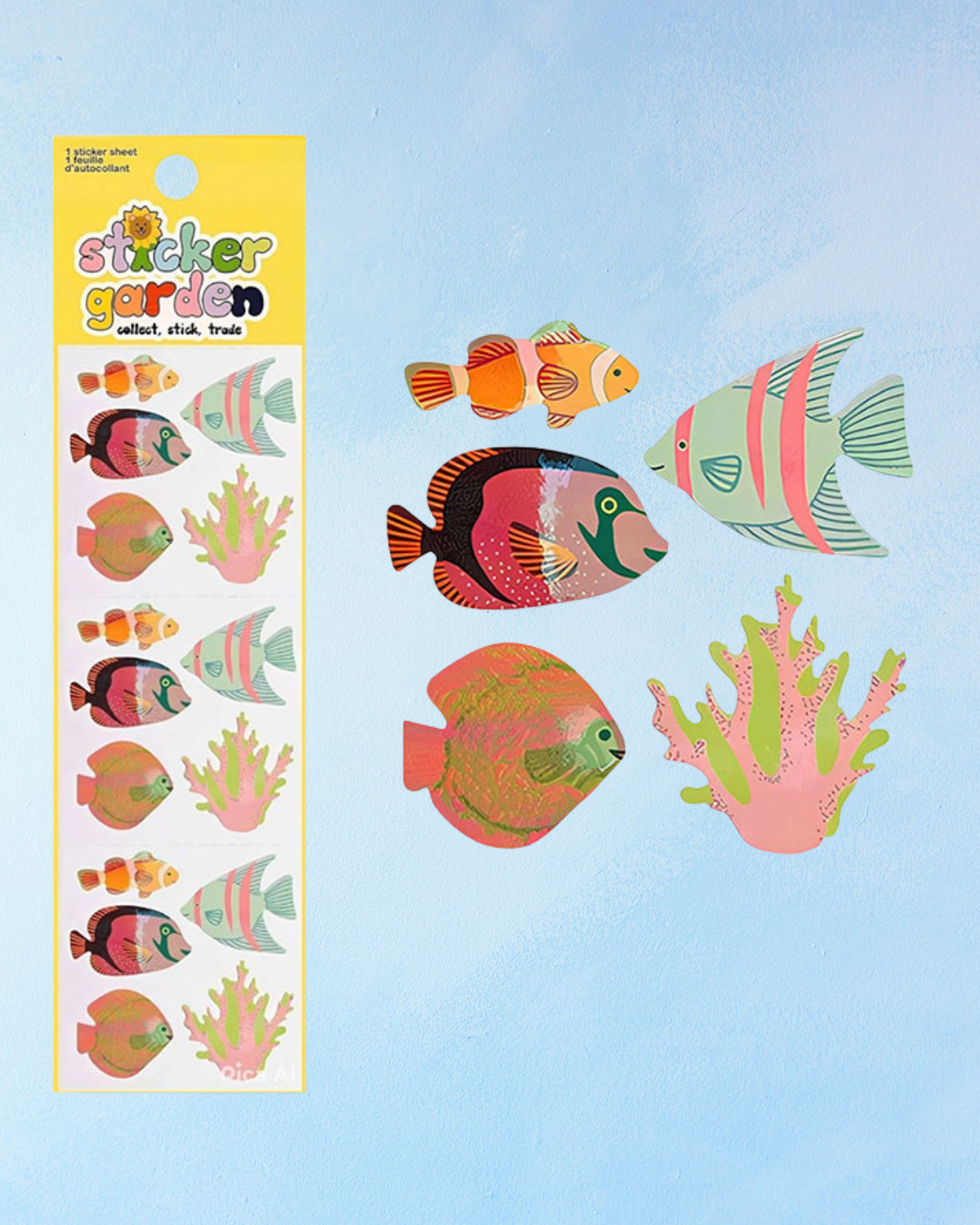 sticker sheet - tropical fish