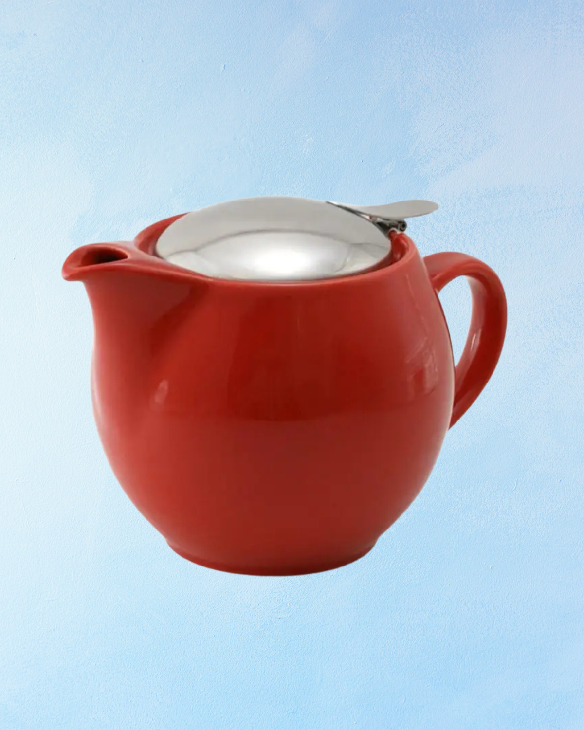 ceramic teapot - 15 oz: tomato