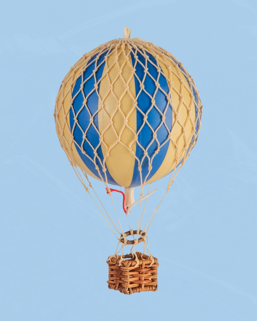 decorative air balloon  - medium - blue stripe