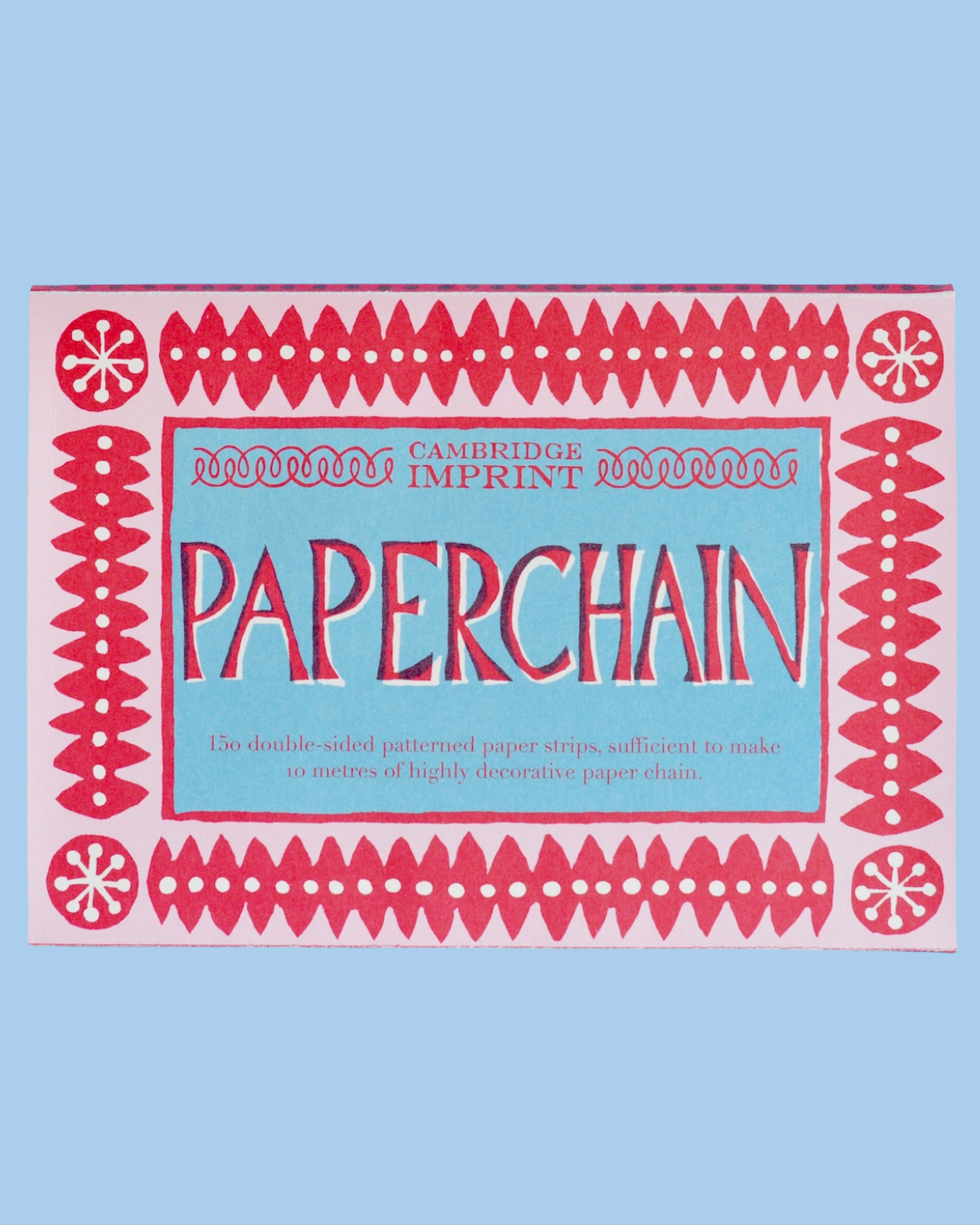 garland - paper chain: pink and blue