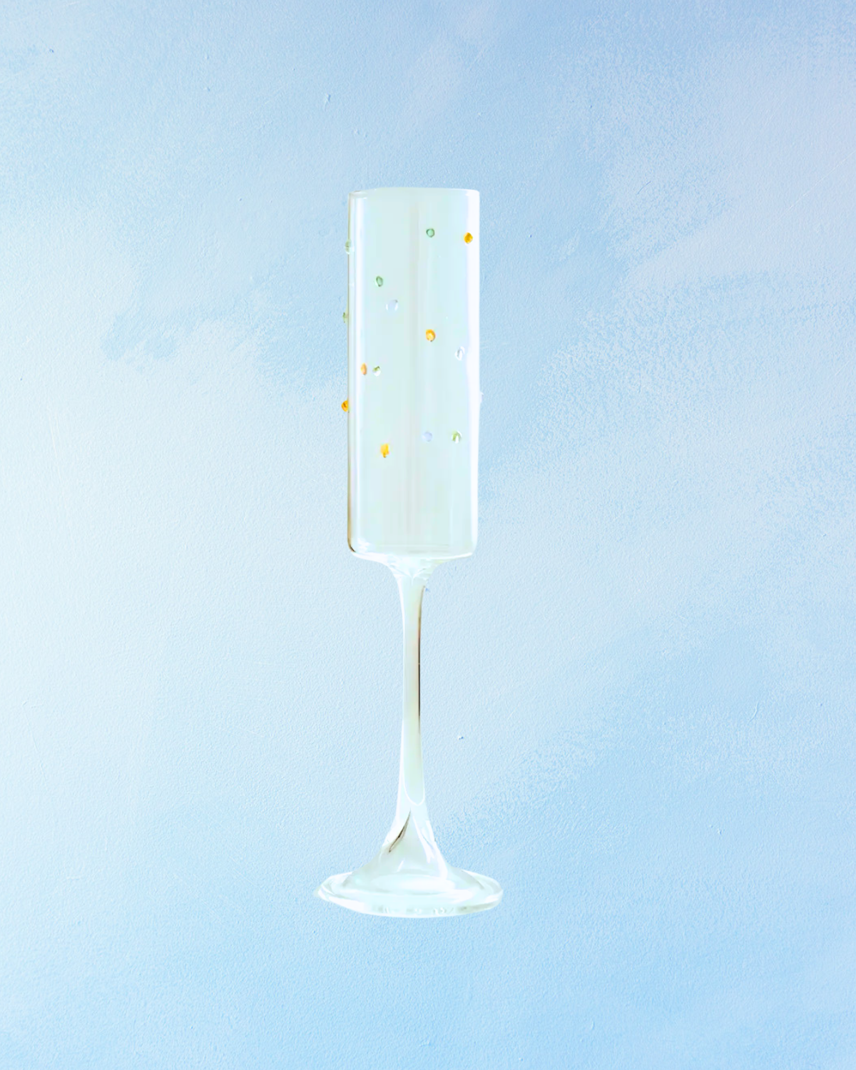 champagne flute - rainbow