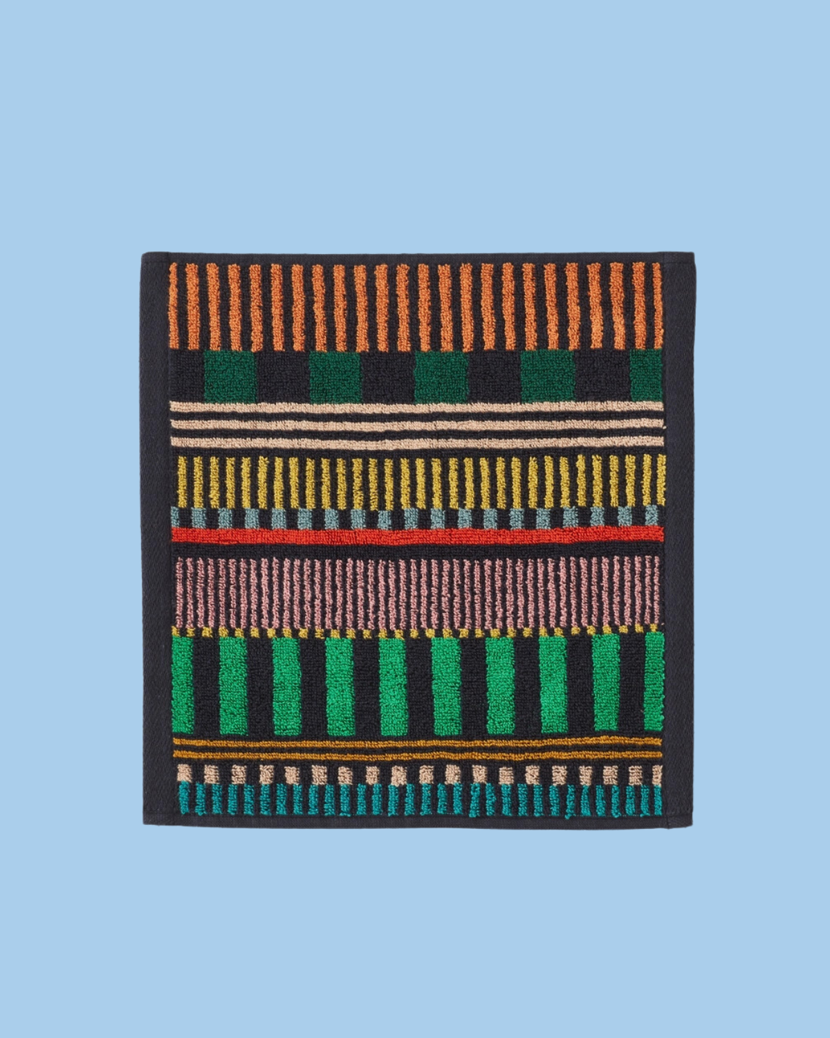 face towel - multi stripe