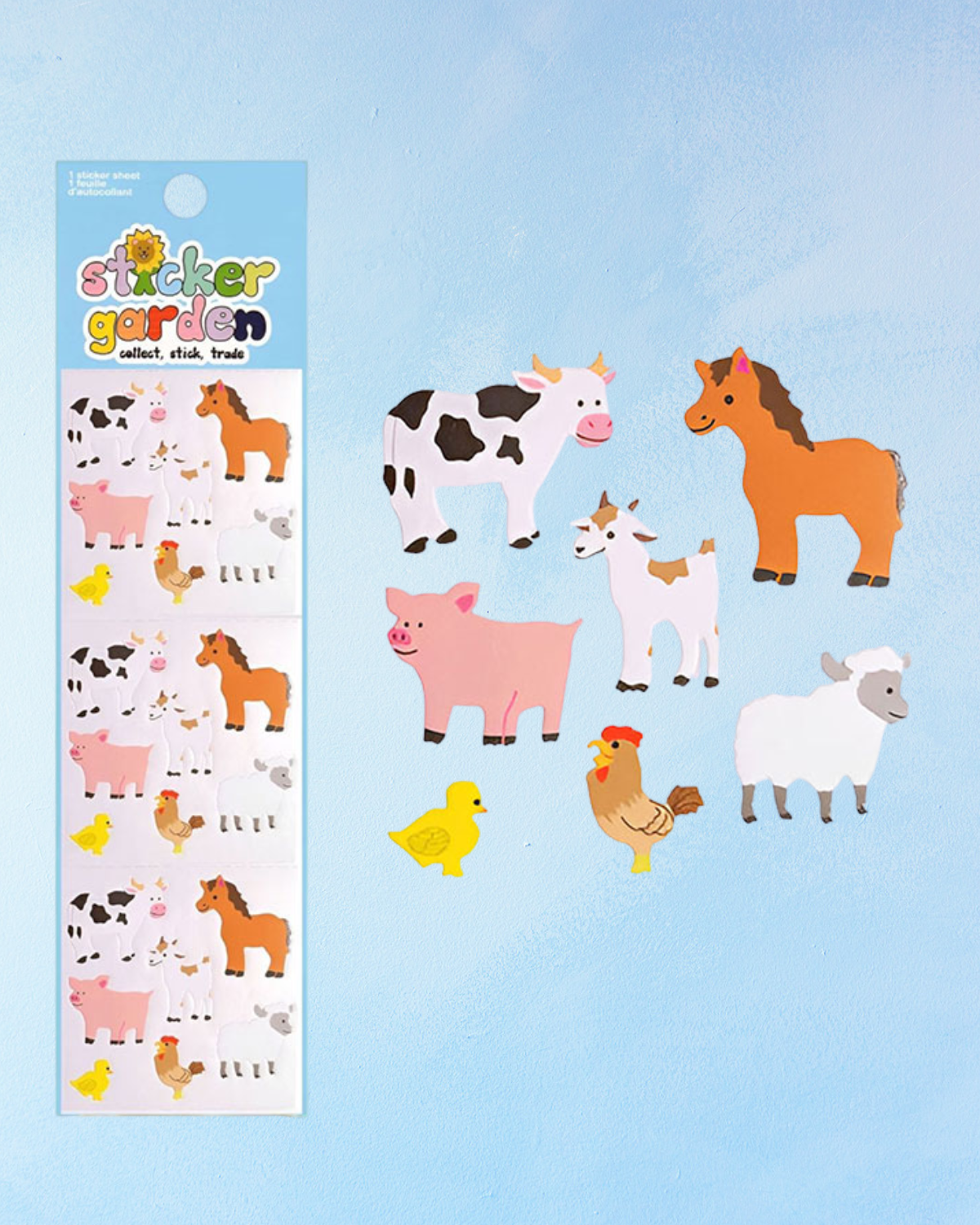 sticker sheet - farm animals