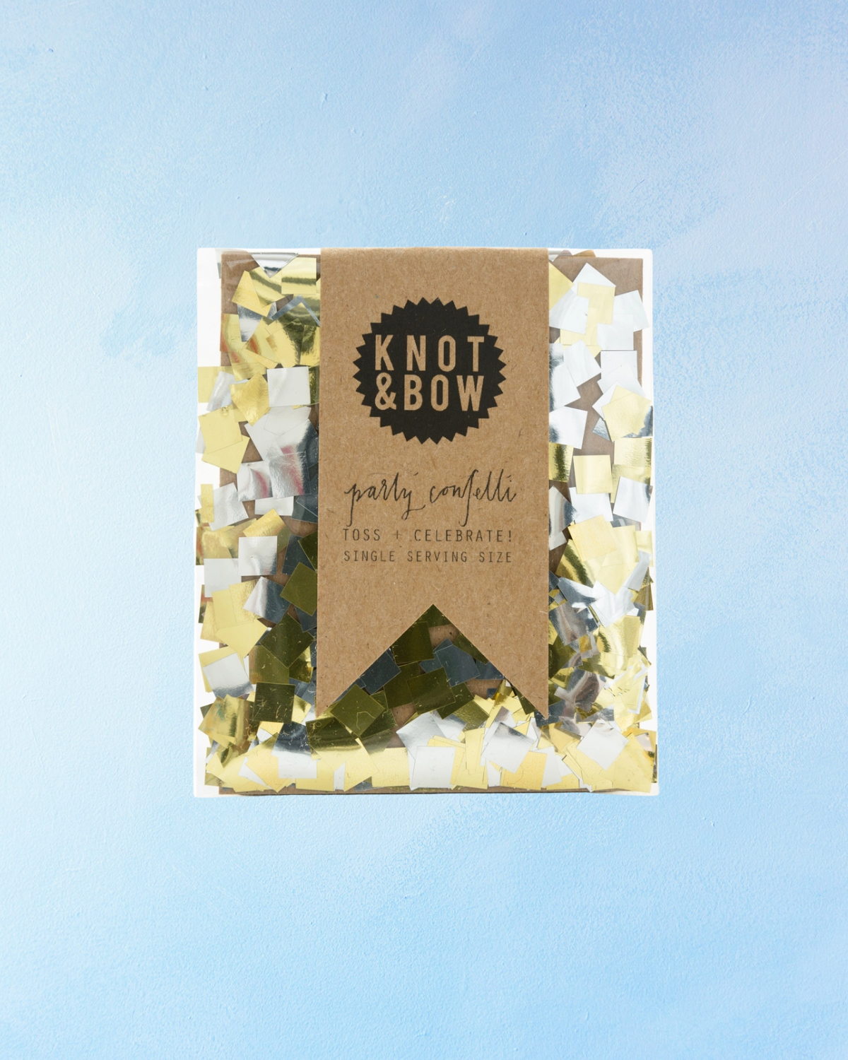single serving size confetti silver & gold