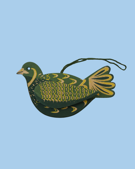 paper partridge ornament