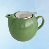 ceramic teapot 23 oz - crackle green