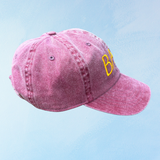baa hat - burgundy & gold