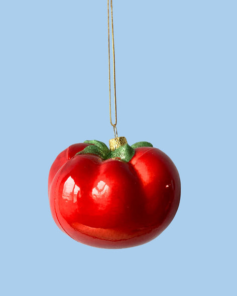 ornament - glitter tomato