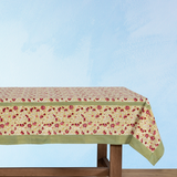 tablecloth - meadow: red and green