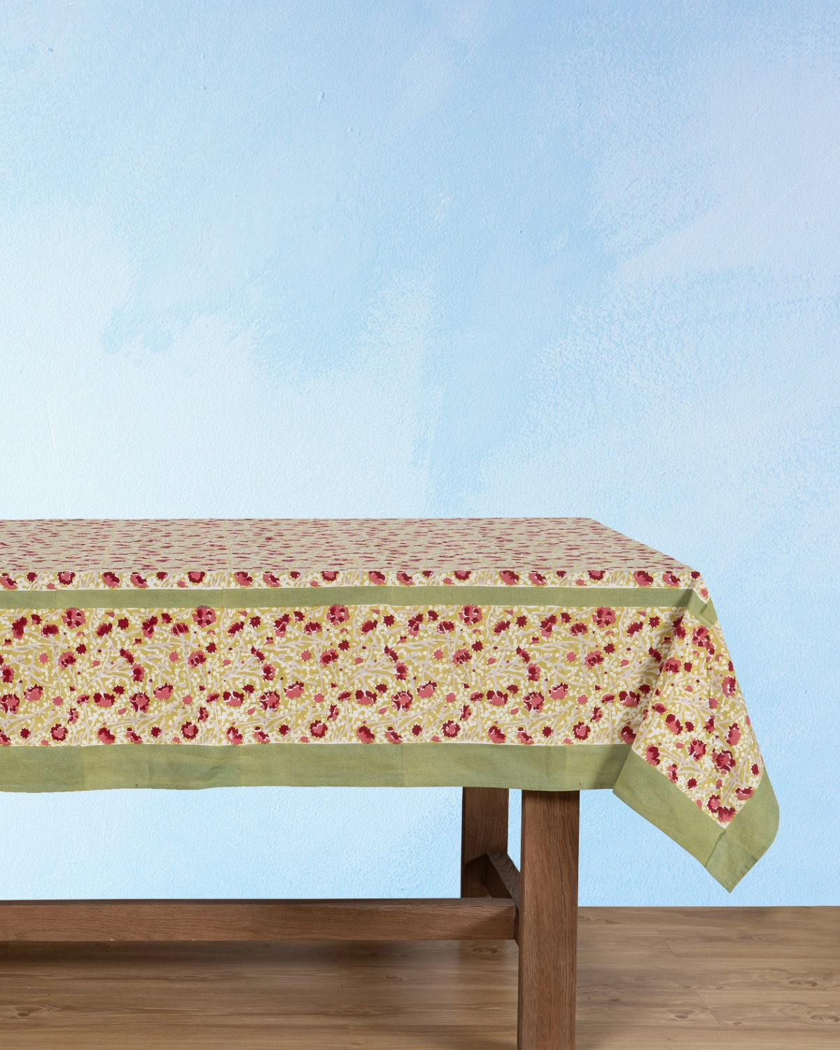 tablecloth - red & green meadows