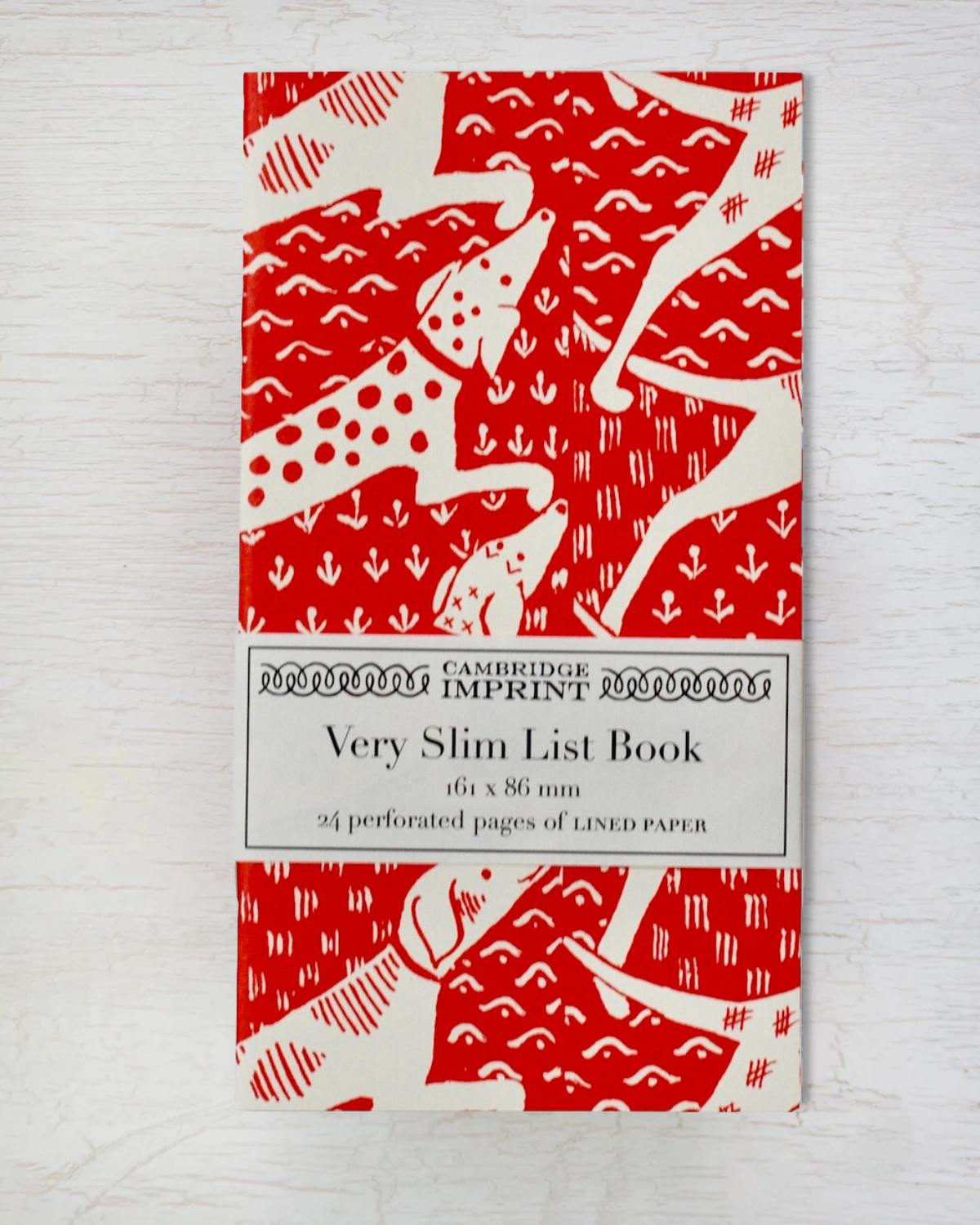 very slim list book - dogs