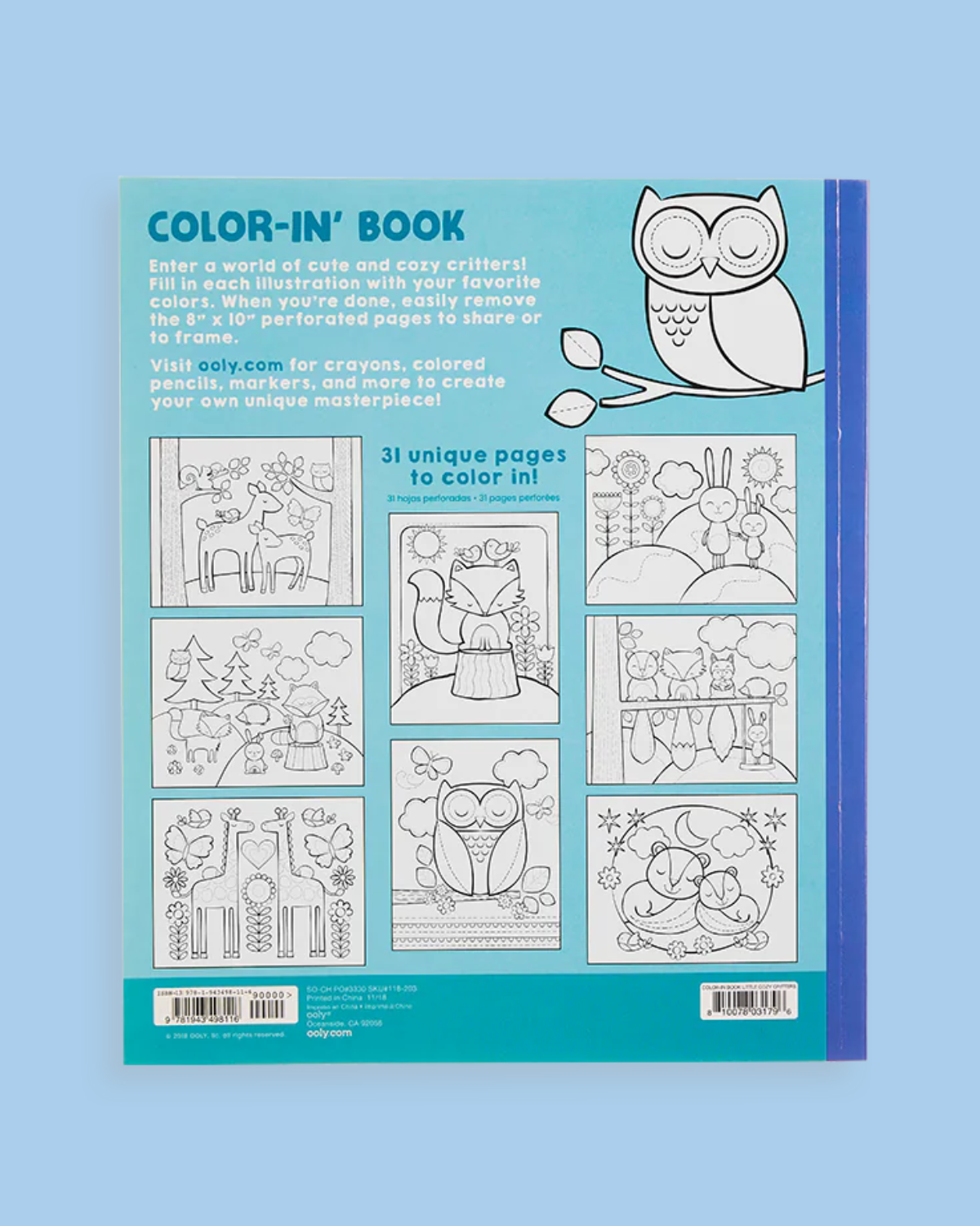 colouring book - cozy critters