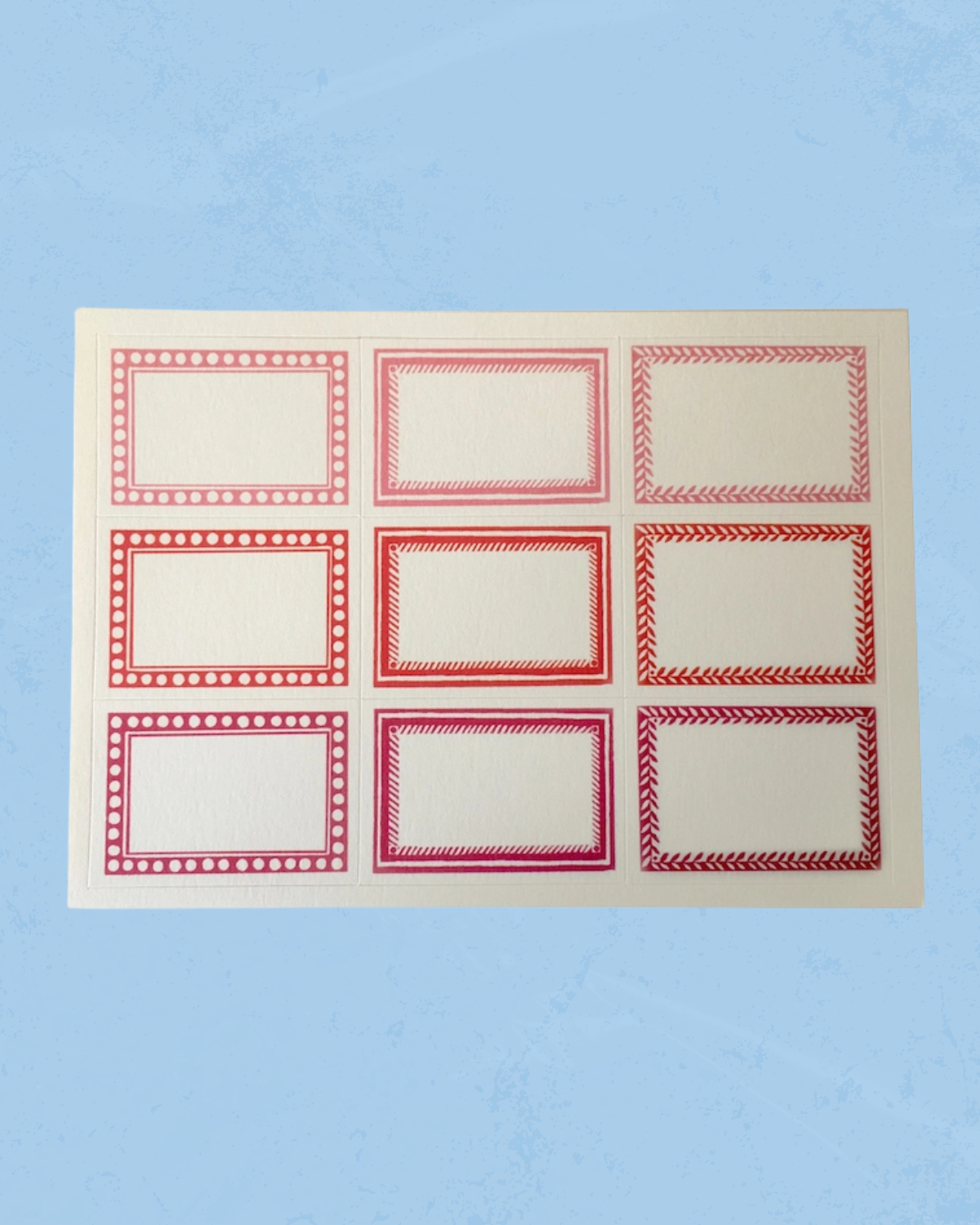 self-adhesive labels - red