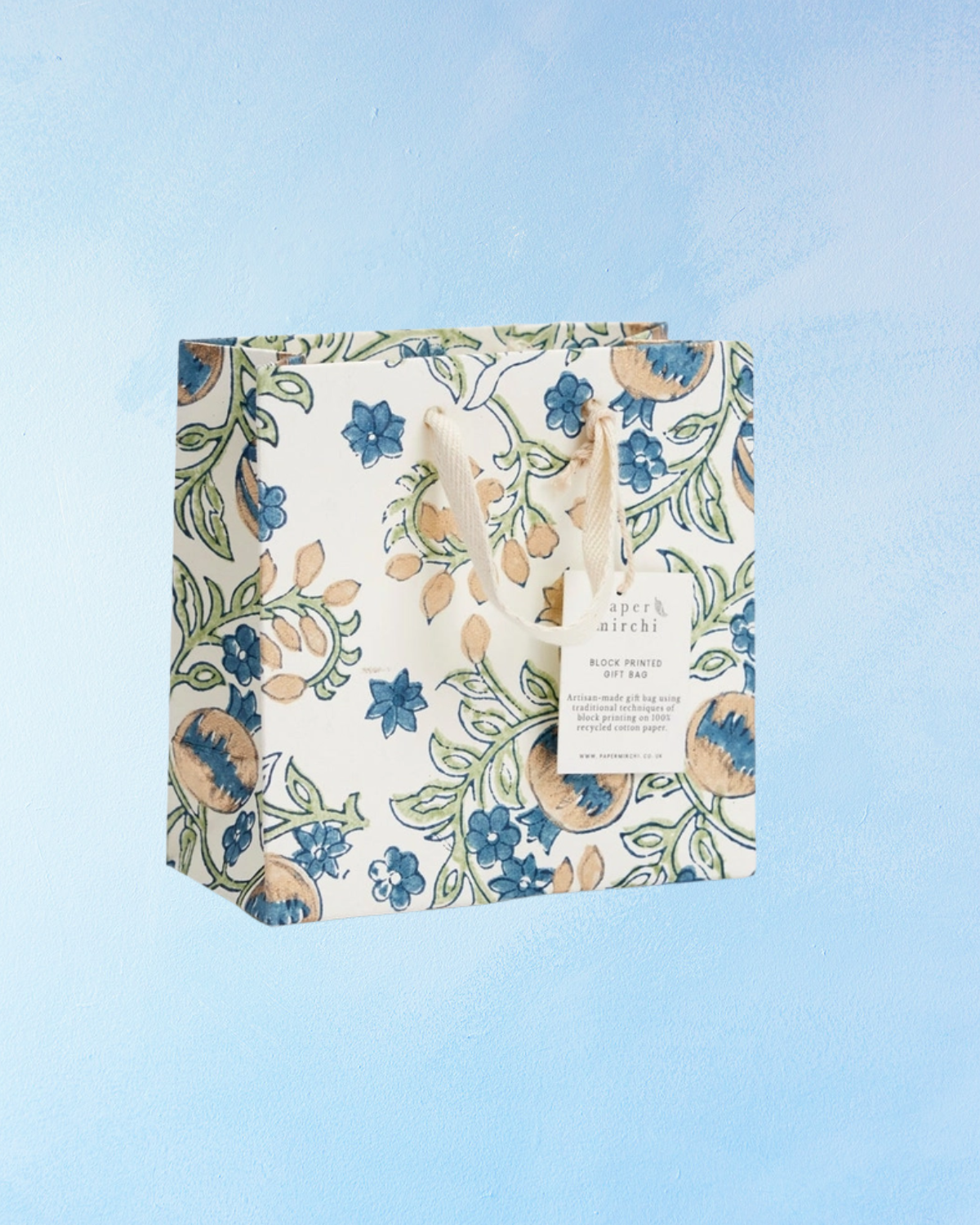 small gift bag - indigo (multiple styles)