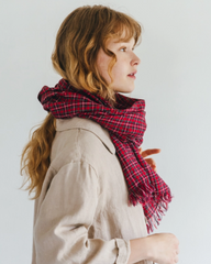 plaid roserie scarf