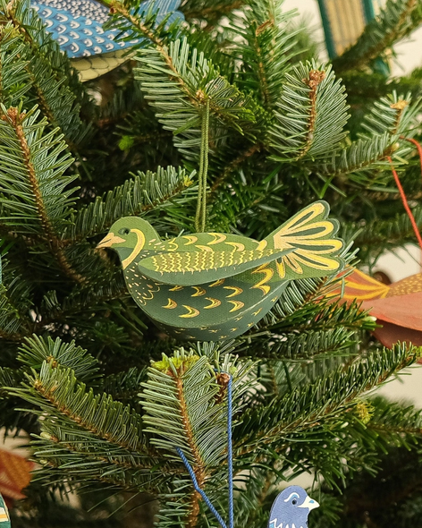 paper partridge ornament