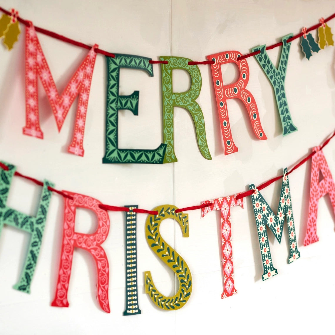 garland - merry christmas banner