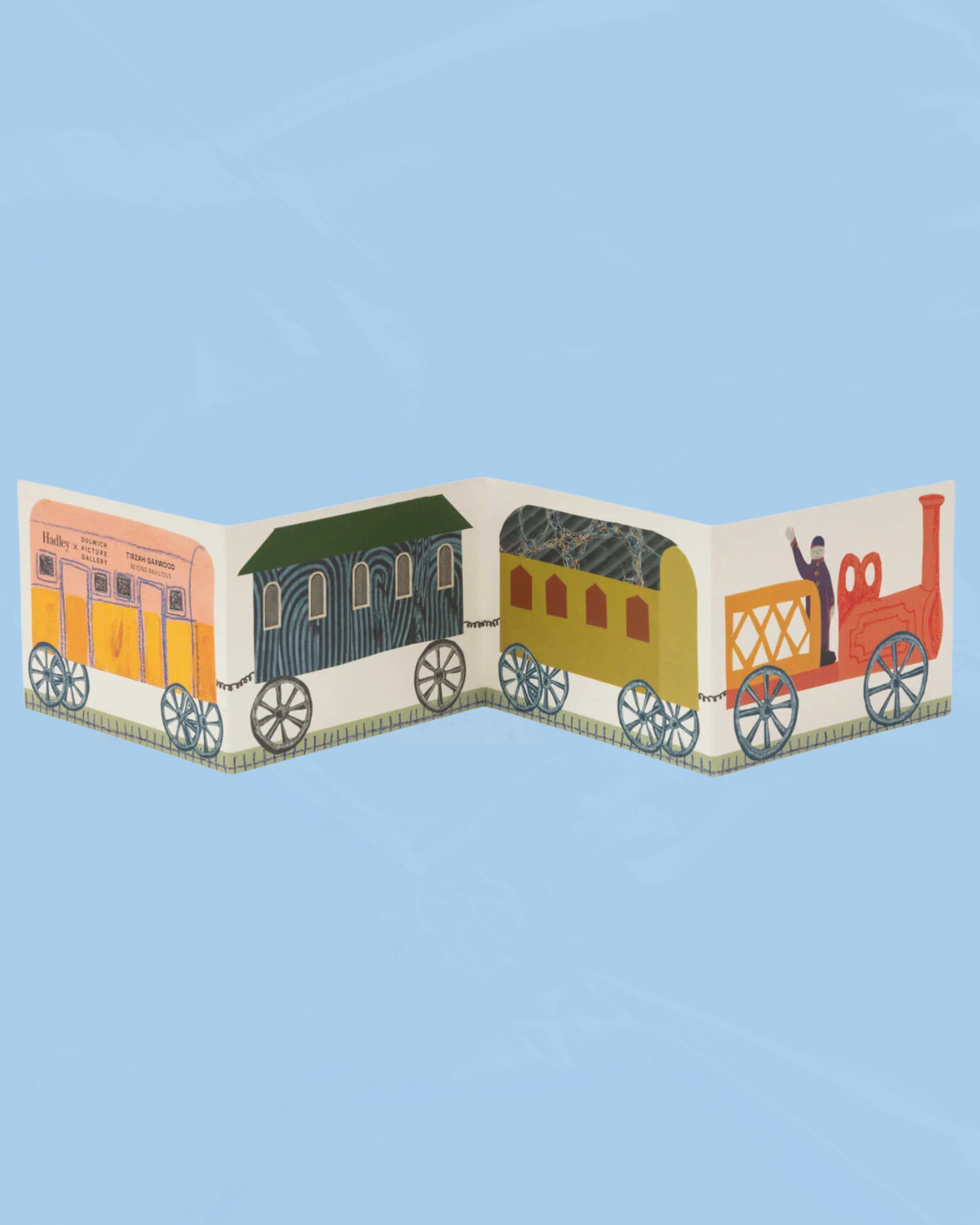 greeting card - tirzah's train concertina