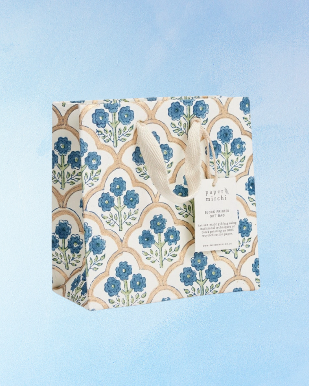 small gift bag - indigo (multiple styles)