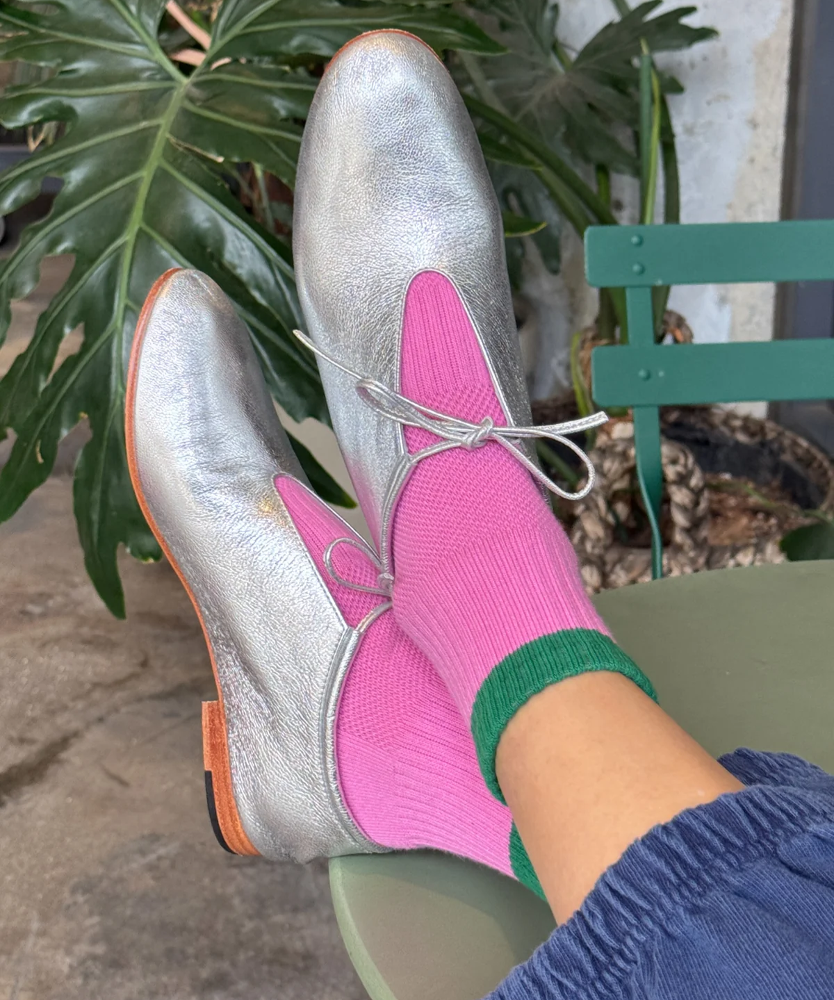 socks - girlfriend - rose & green