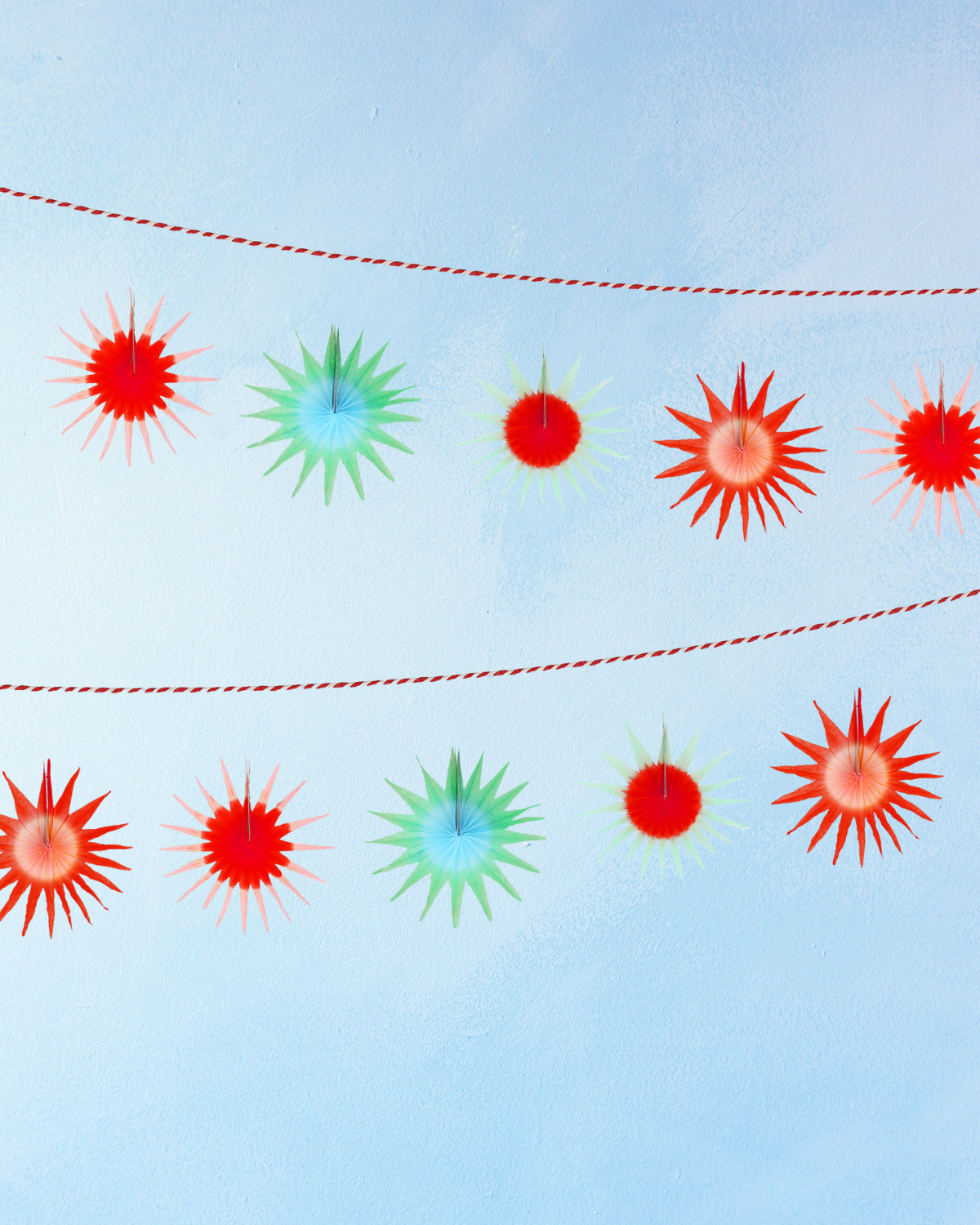 garland - tissue paper stars