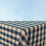 tablecloth - blue and beige check