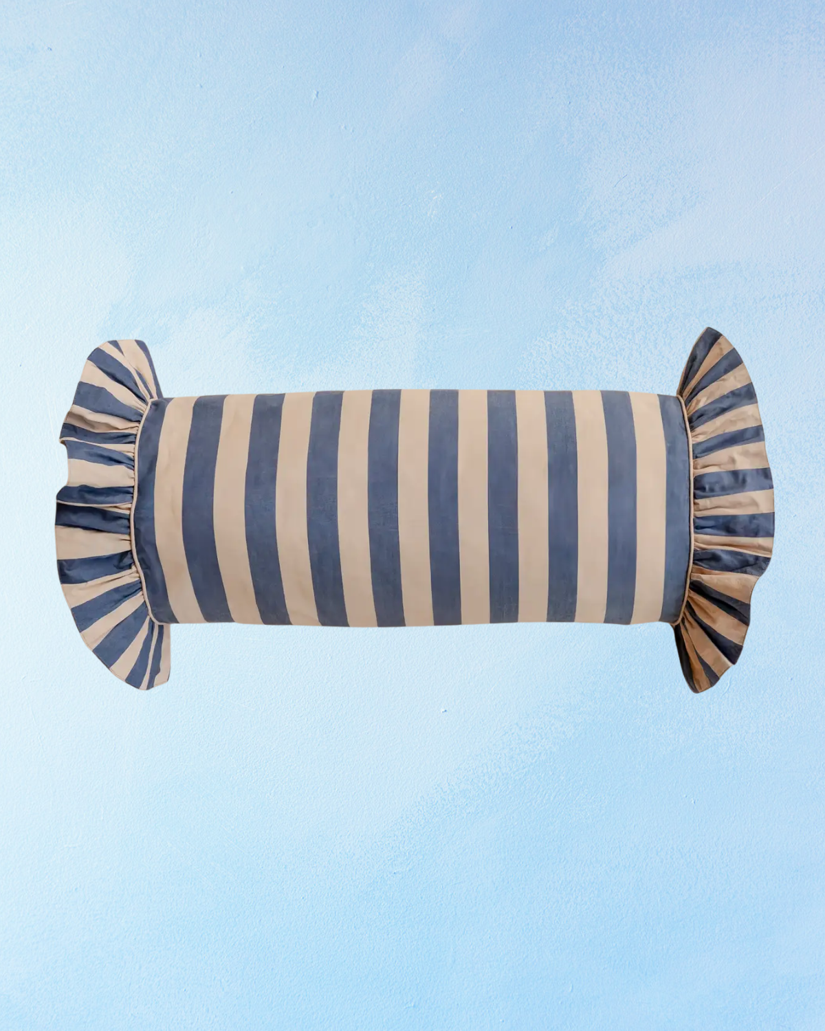 pillow - navy stripe bolster