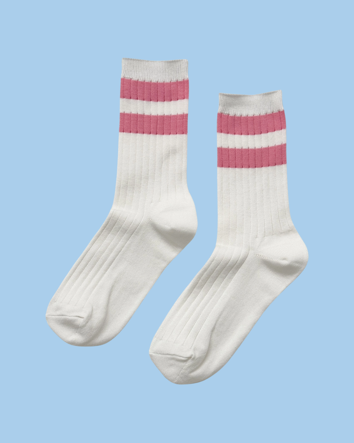 socks - varsity pink stripe