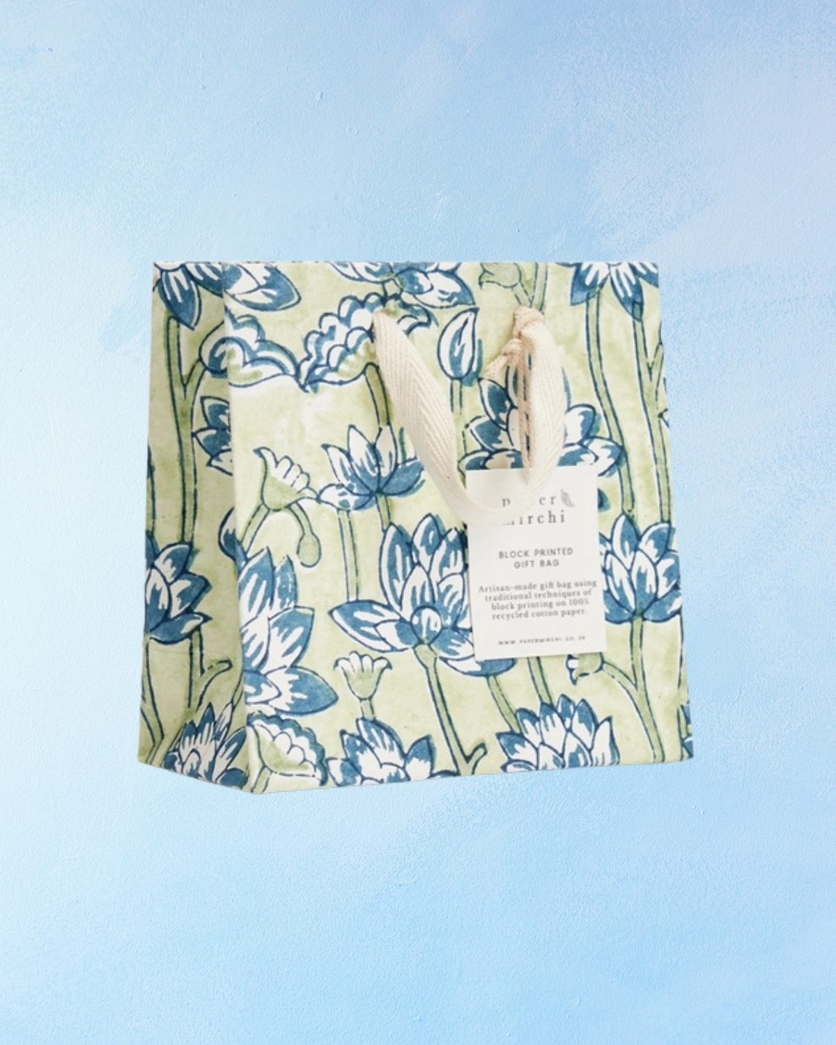 small gift bag - indigo (multiple styles)