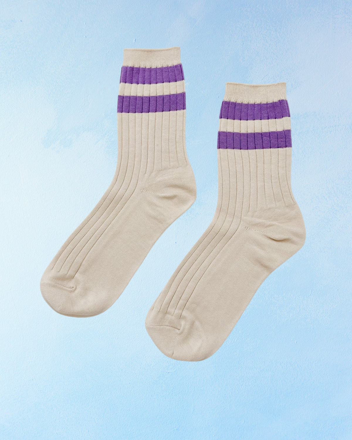 socks - varsity purple stripe