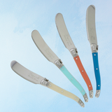four piece spreader knife set - coral & turquoise
