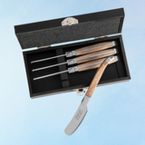 four piece spreader knife set - olive wood