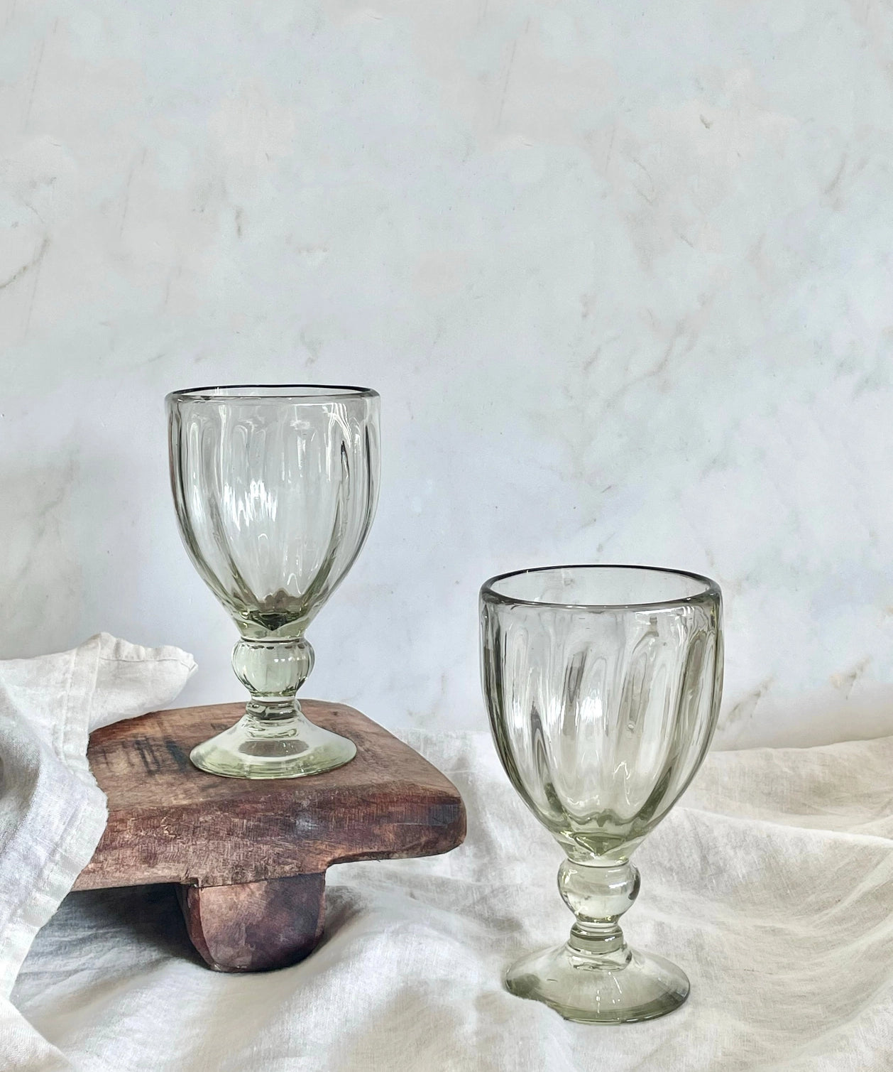 glassware - hand-blown fluted wine glass