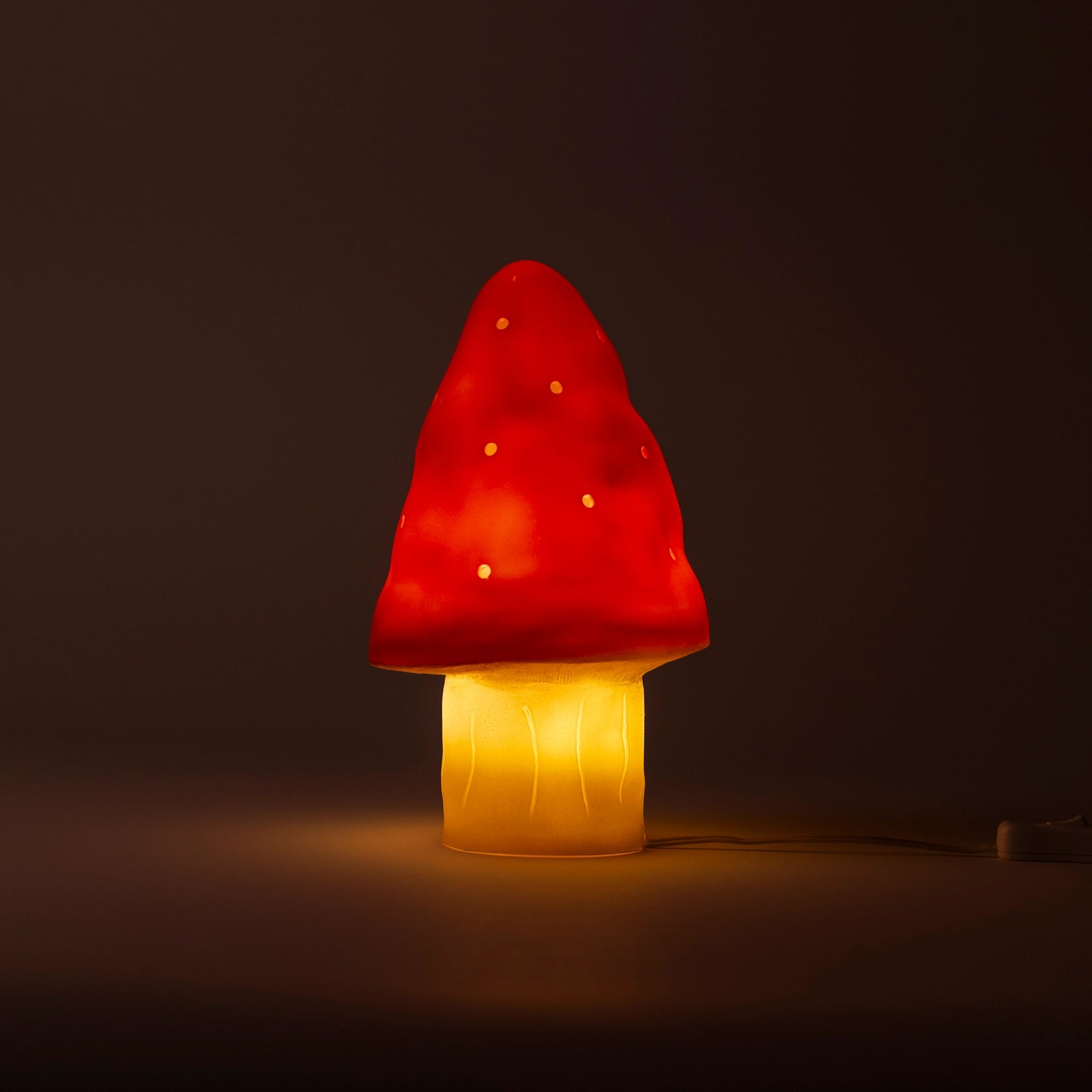 table lamp - red mushroom: small