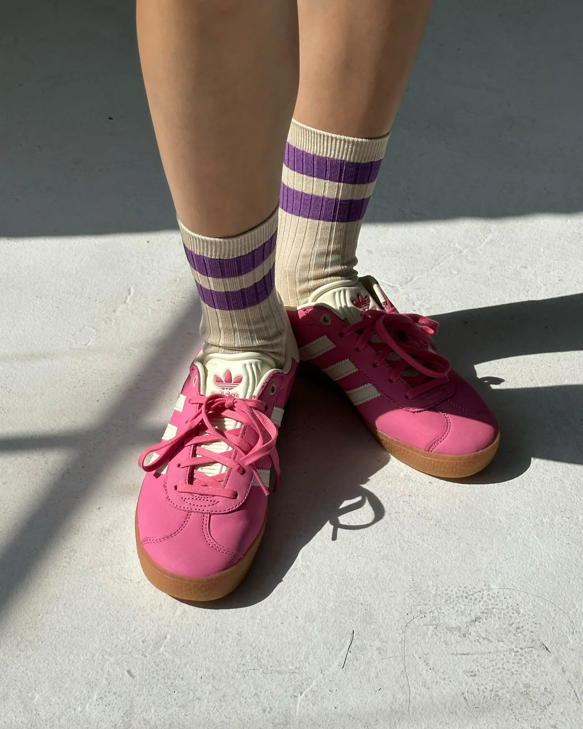 socks - varsity purple stripe