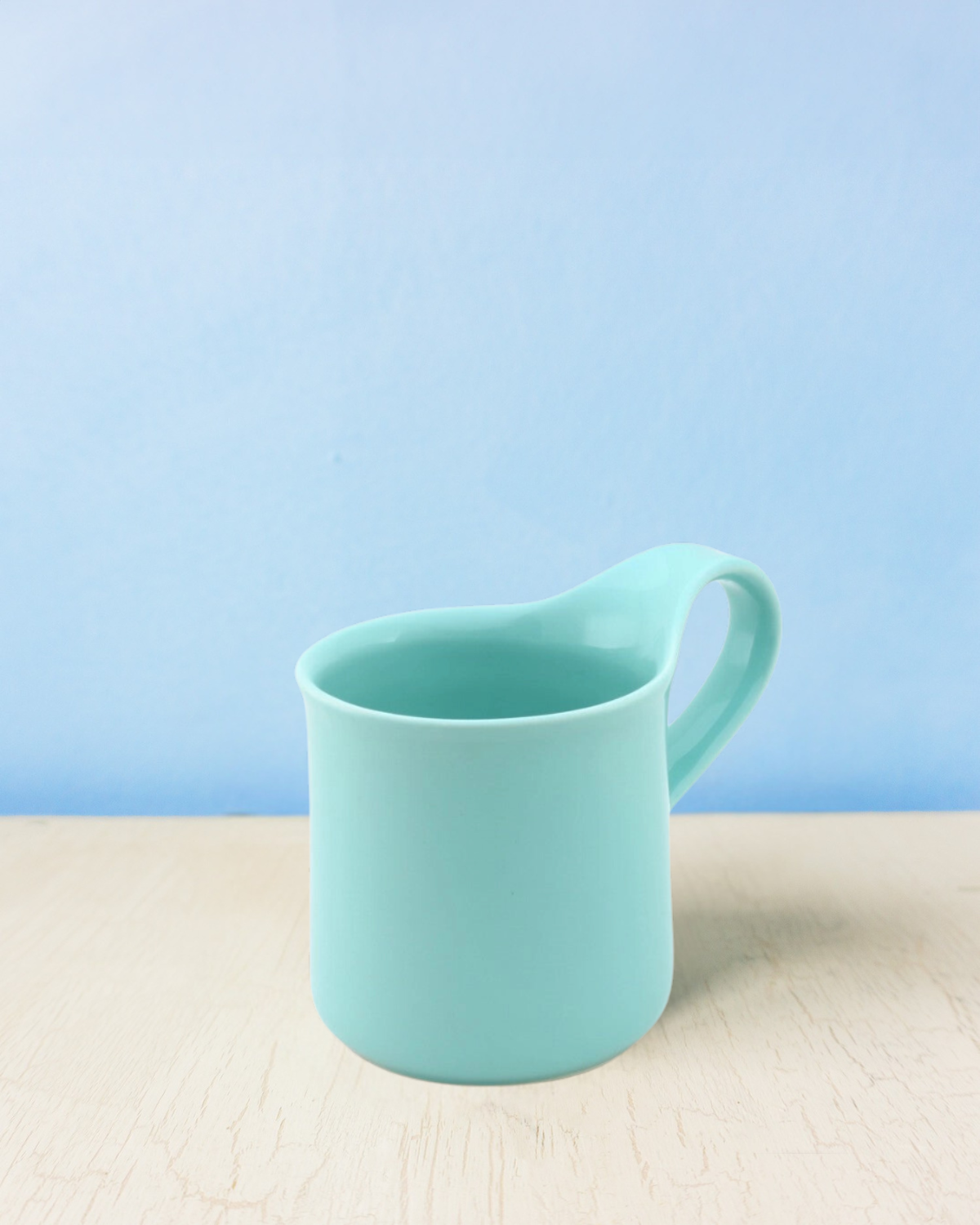 ceramic cafe mug - aqua mist