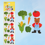 sticker sheet - farmer bear
