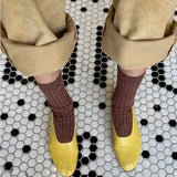 socks - her modal lurex - mustard glitter