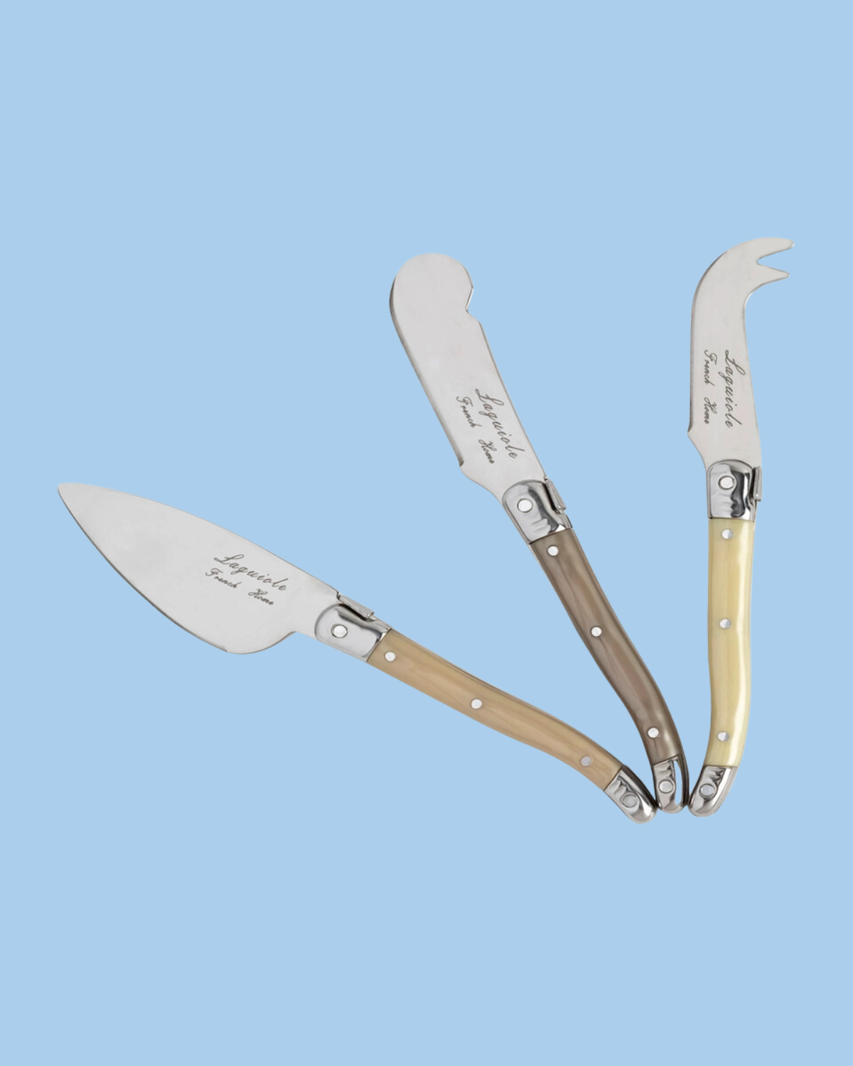 three piece cheese knife set - mother of pearl