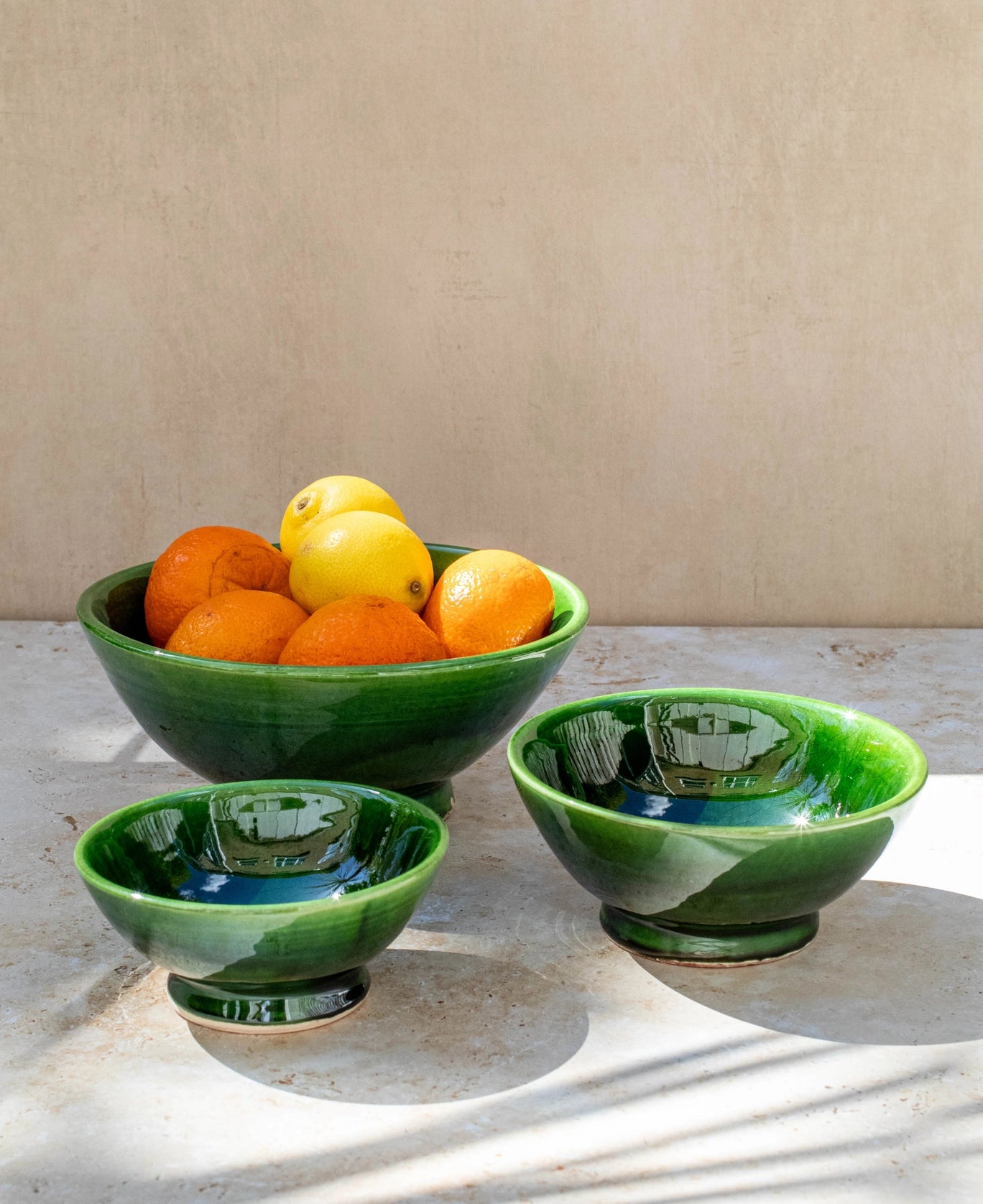 ceramic bowl - tazekka green (multiple sizes)