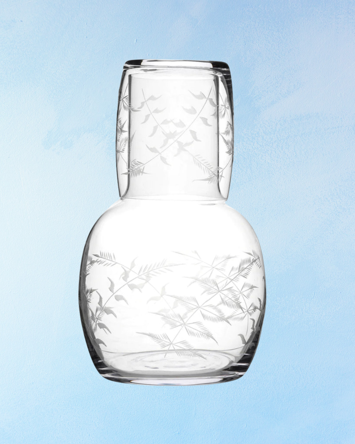 fern crystal carafe set