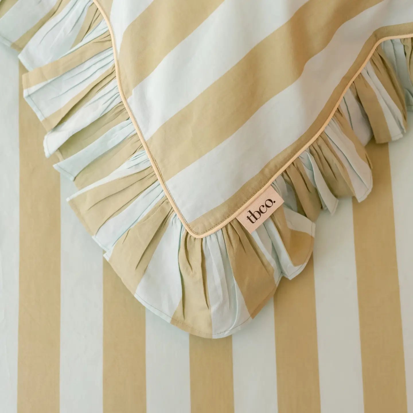 bedding - pillowcases: mint stripe