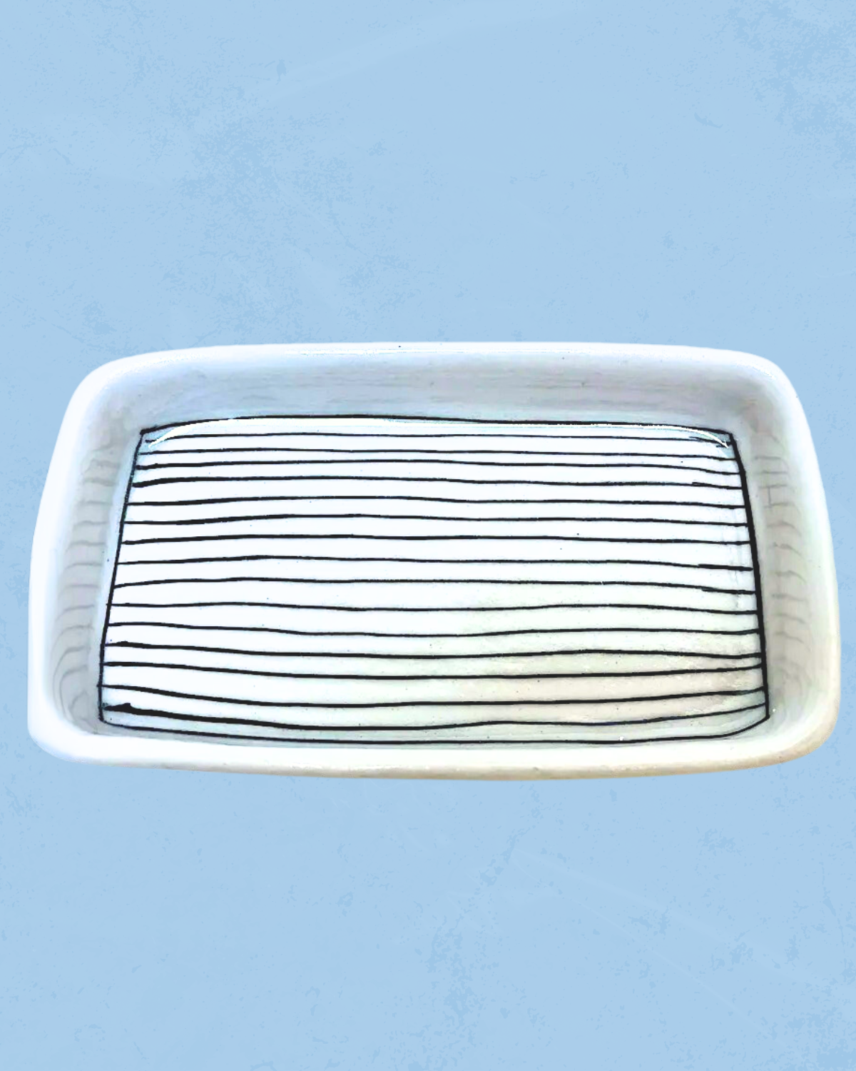 trinket dish - blue pottery